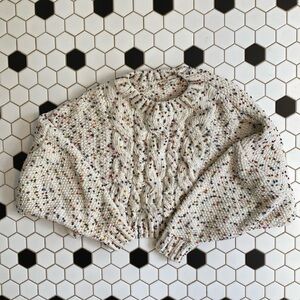EE:SOME | CROPPED CHUNKY KNIT SWEATER